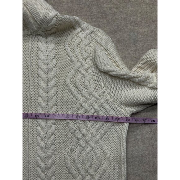 Old Navy Wool Blend Cable Knit Long Sleeve Fisherman Pullover Sweater Size XL - Picture 9 of 10